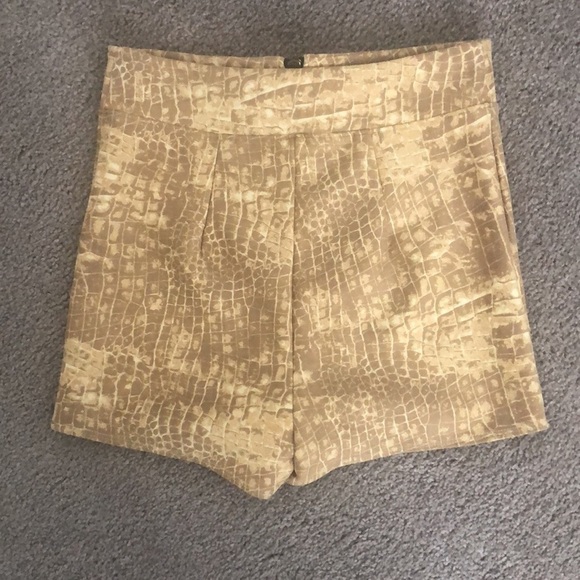Urban Outfitters High Waist Faux Suede Cruelty Free Zip Front Pin Up Shorts Sz S - Picture 10 of 16